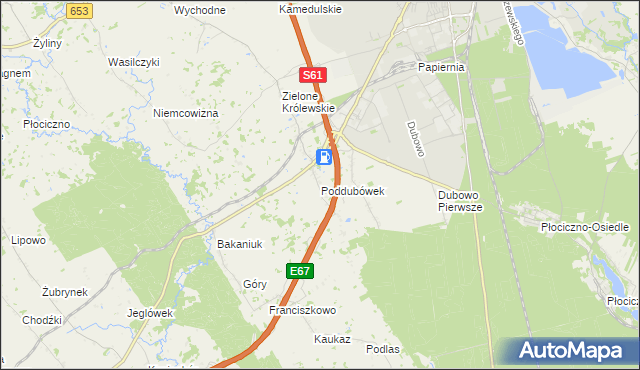 mapa Poddubówek, Poddubówek na mapie Targeo