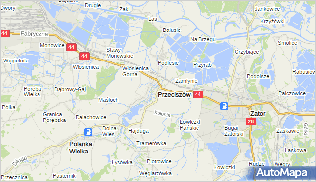 mapa Przeciszów, Przeciszów na mapie Targeo