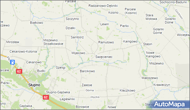 mapa Święcieniec, Święcieniec na mapie Targeo