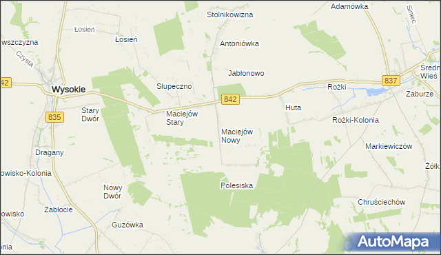 mapa Maciejów Nowy, Maciejów Nowy na mapie Targeo