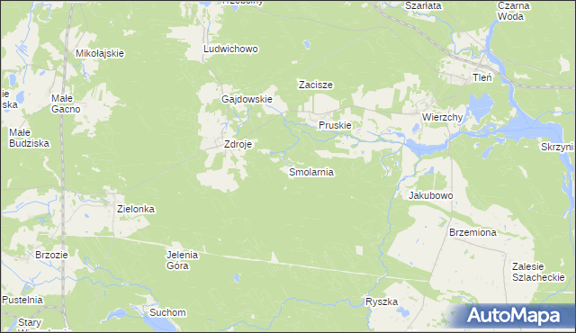 mapa Smolarnia gmina Osie, Smolarnia gmina Osie na mapie Targeo