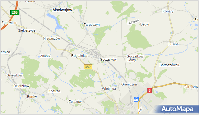 mapa Goczałków, Goczałków na mapie Targeo