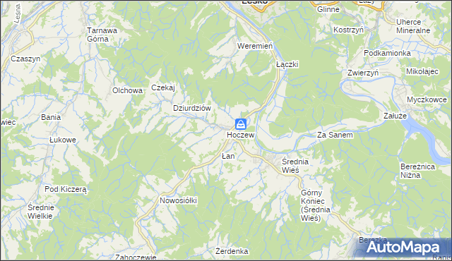 mapa Hoczew, Hoczew na mapie Targeo