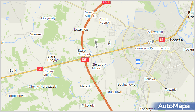 mapa Janowo gmina Łomża, Janowo gmina Łomża na mapie Targeo
