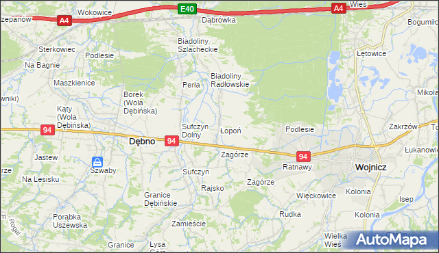 mapa Łopoń, Łopoń na mapie Targeo