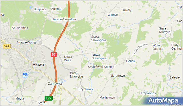 mapa Nowa Sławogóra, Nowa Sławogóra na mapie Targeo