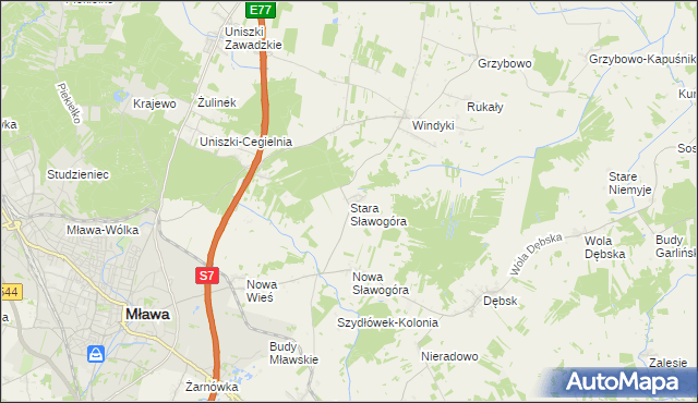 mapa Stara Sławogóra, Stara Sławogóra na mapie Targeo