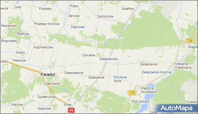 mapa Stawowiczki, Stawowiczki na mapie Targeo