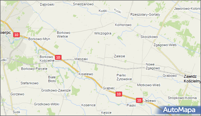 mapa Wola Grąbiecka, Wola Grąbiecka na mapie Targeo