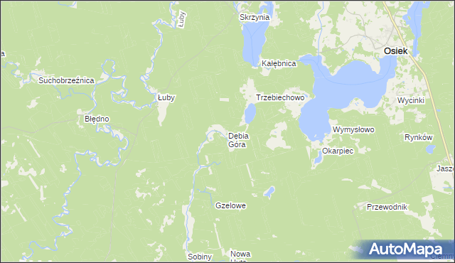 mapa Dębia Góra, Dębia Góra na mapie Targeo