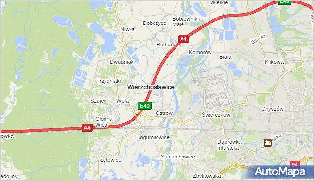 mapa Gosławice gmina Wierzchosławice, Gosławice gmina Wierzchosławice na mapie Targeo