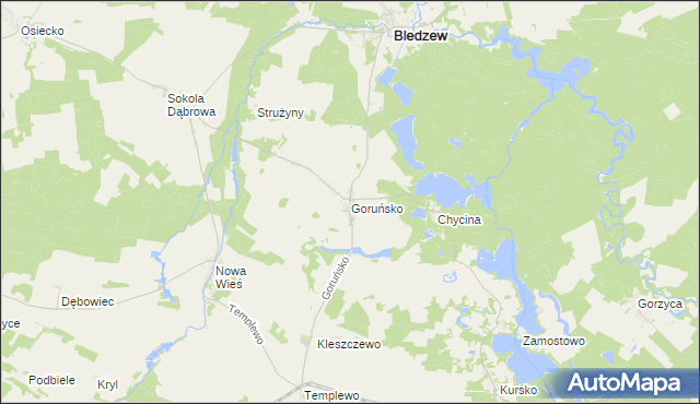 mapa Goruńsko, Goruńsko na mapie Targeo