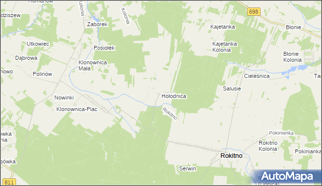 mapa Hołodnica, Hołodnica na mapie Targeo