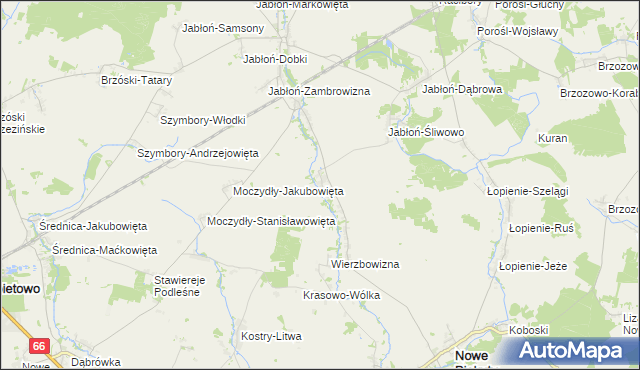 mapa Jabłoń-Piotrowce, Jabłoń-Piotrowce na mapie Targeo