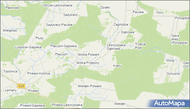 mapa Komorowo gmina Rząśnik, Komorowo gmina Rząśnik na mapie Targeo