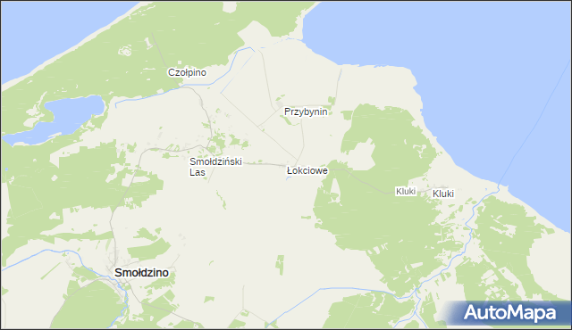 mapa Łokciowe, Łokciowe na mapie Targeo