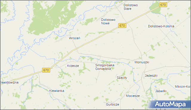 mapa Smogorówka Dolistowska, Smogorówka Dolistowska na mapie Targeo