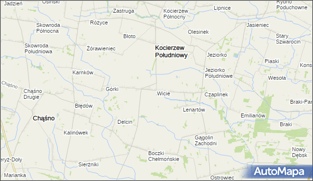 mapa Wicie gmina Kocierzew Południowy, Wicie gmina Kocierzew Południowy na mapie Targeo
