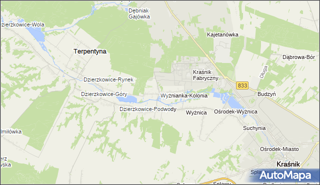 mapa Wyżnianka-Kolonia, Wyżnianka-Kolonia na mapie Targeo
