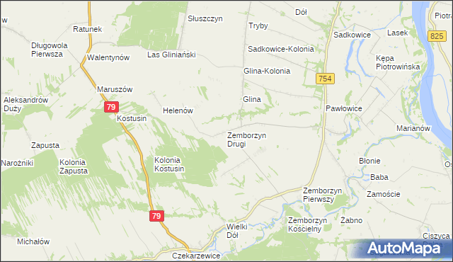 mapa Zemborzyn Drugi, Zemborzyn Drugi na mapie Targeo