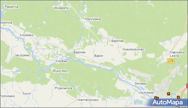 mapa Bąblin, Bąblin na mapie Targeo