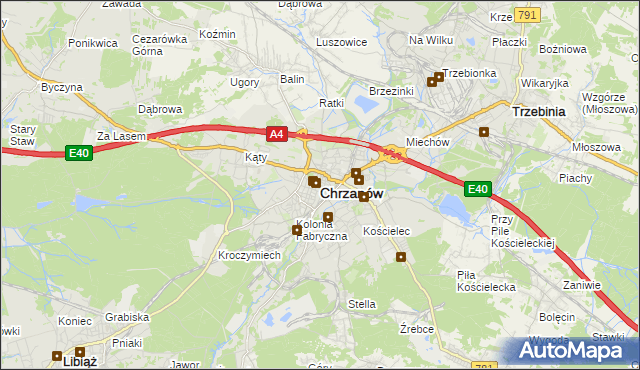 mapa Chrzanów, Chrzanów na mapie Targeo
