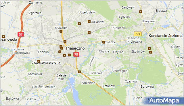 mapa Chylice-Pólko, Chylice-Pólko na mapie Targeo