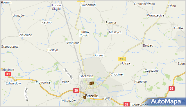 mapa Górzec, Górzec na mapie Targeo