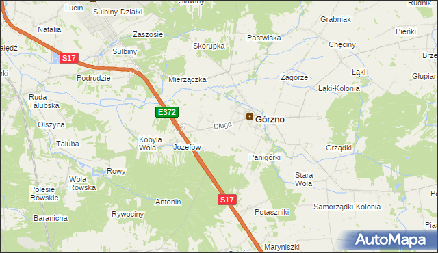 mapa Górzno-Kolonia, Górzno-Kolonia na mapie Targeo