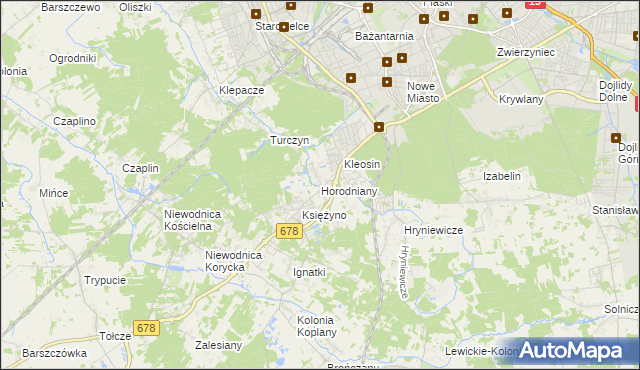 mapa Horodniany, Horodniany na mapie Targeo