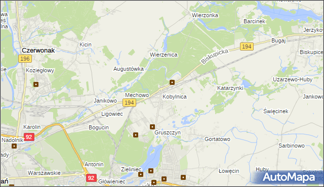 mapa Kobylnica gmina Swarzędz, Kobylnica gmina Swarzędz na mapie Targeo