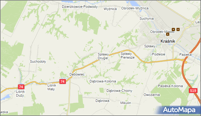 mapa Kowalin, Kowalin na mapie Targeo