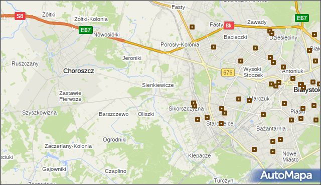 mapa Krupniki, Krupniki na mapie Targeo