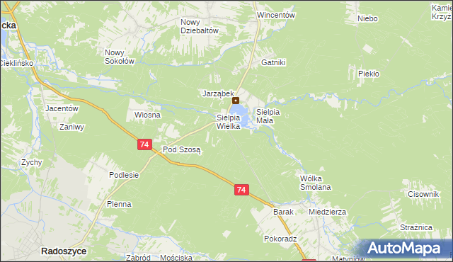 mapa Leśniczówka Krzyżówki, Leśniczówka Krzyżówki na mapie Targeo