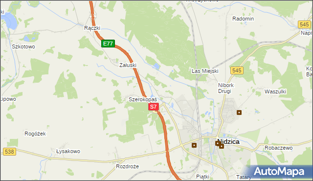 mapa Litwinki gmina Nidzica, Litwinki gmina Nidzica na mapie Targeo