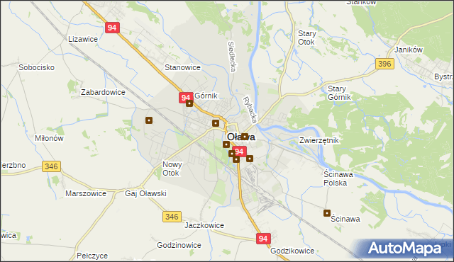 mapa Oława, Oława na mapie Targeo