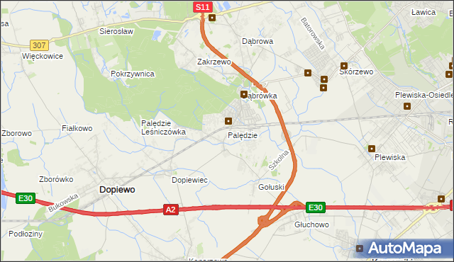 mapa Palędzie, Palędzie na mapie Targeo