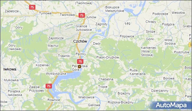 mapa Piaski-Drużków, Piaski-Drużków na mapie Targeo