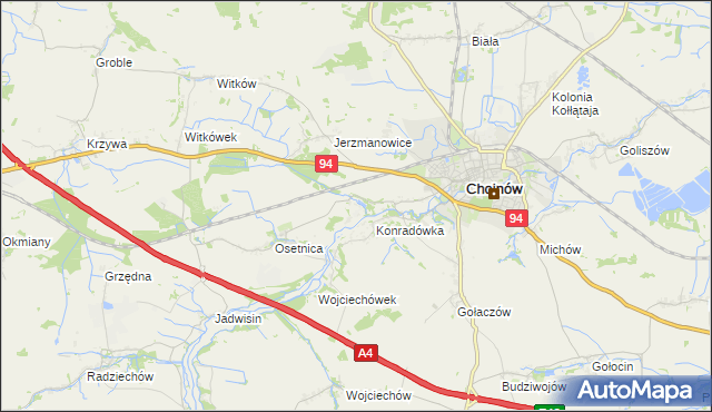 mapa Piotrowice gmina Chojnów, Piotrowice gmina Chojnów na mapie Targeo