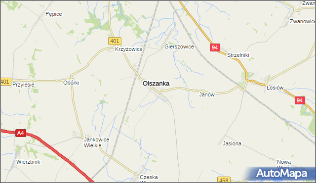 mapa Pogorzela gmina Olszanka, Pogorzela gmina Olszanka na mapie Targeo