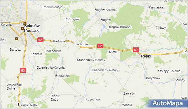 mapa Remiszew Duży, Remiszew Duży na mapie Targeo