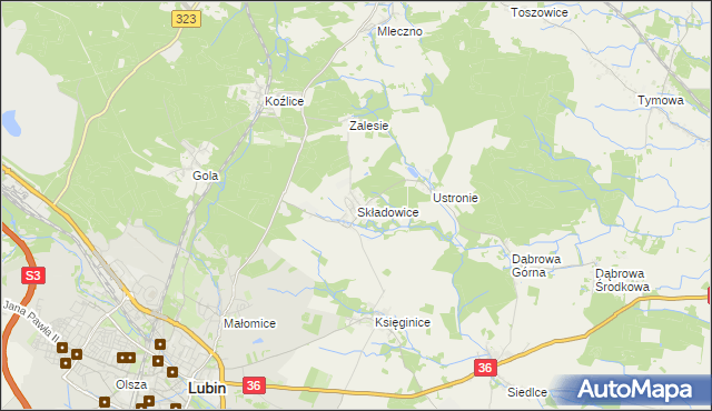 mapa Składowice, Składowice na mapie Targeo