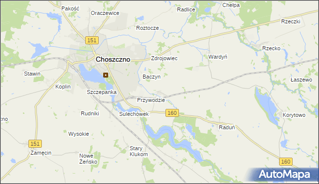 mapa Smoleń gmina Choszczno, Smoleń gmina Choszczno na mapie Targeo