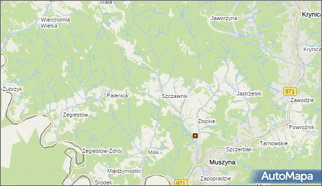 mapa Szczawnik, Szczawnik na mapie Targeo