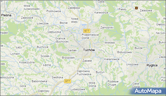 mapa Tuchów, Tuchów na mapie Targeo