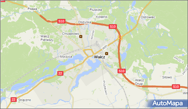 mapa Wałcz, Wałcz na mapie Targeo