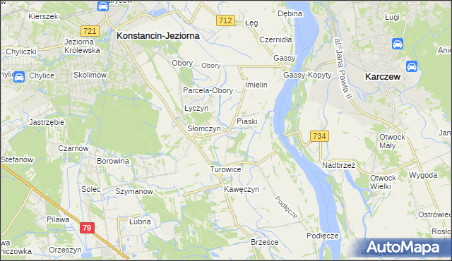 mapa Cieciszew, Cieciszew na mapie Targeo