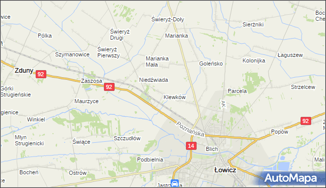 mapa Klewków, Klewków na mapie Targeo