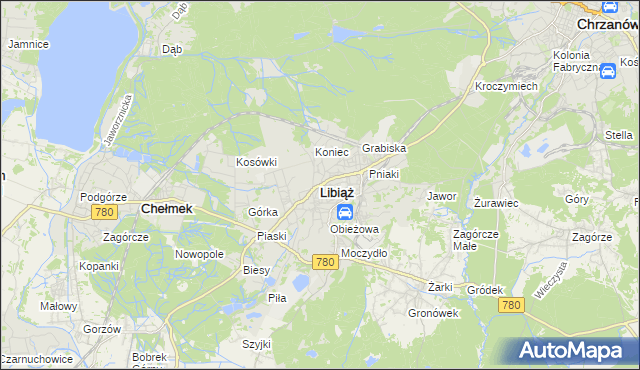 mapa Libiąż, Libiąż na mapie Targeo