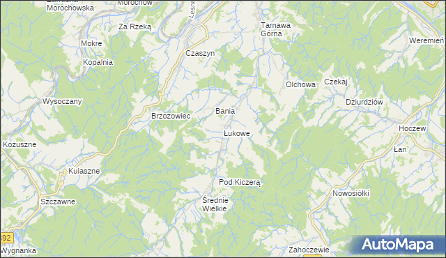 mapa Łukowe, Łukowe na mapie Targeo